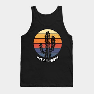 Cactus 'Not a Hugger' Retro Style Tank Top